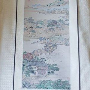 Antique Chinese Silk Hanging Scroll